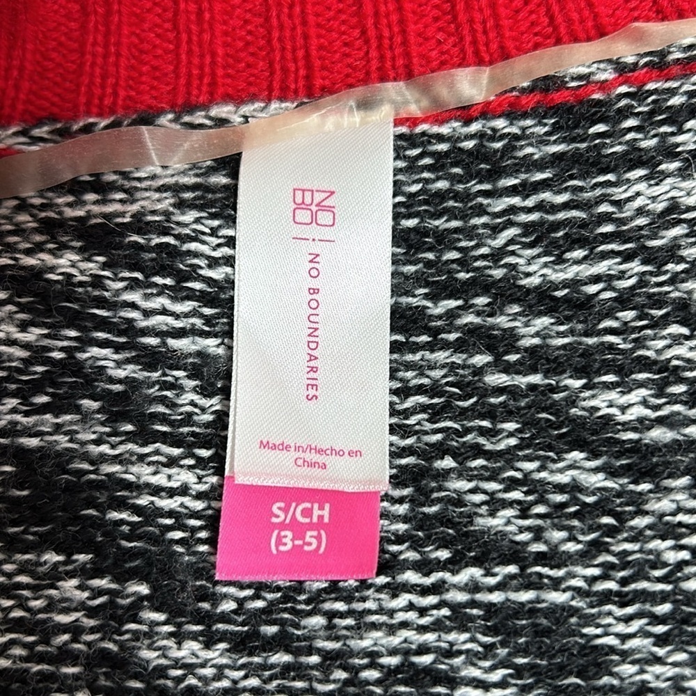 No Boundries Christmas Sweater with Bling! Sz 3-5 - Picture 6 of 9